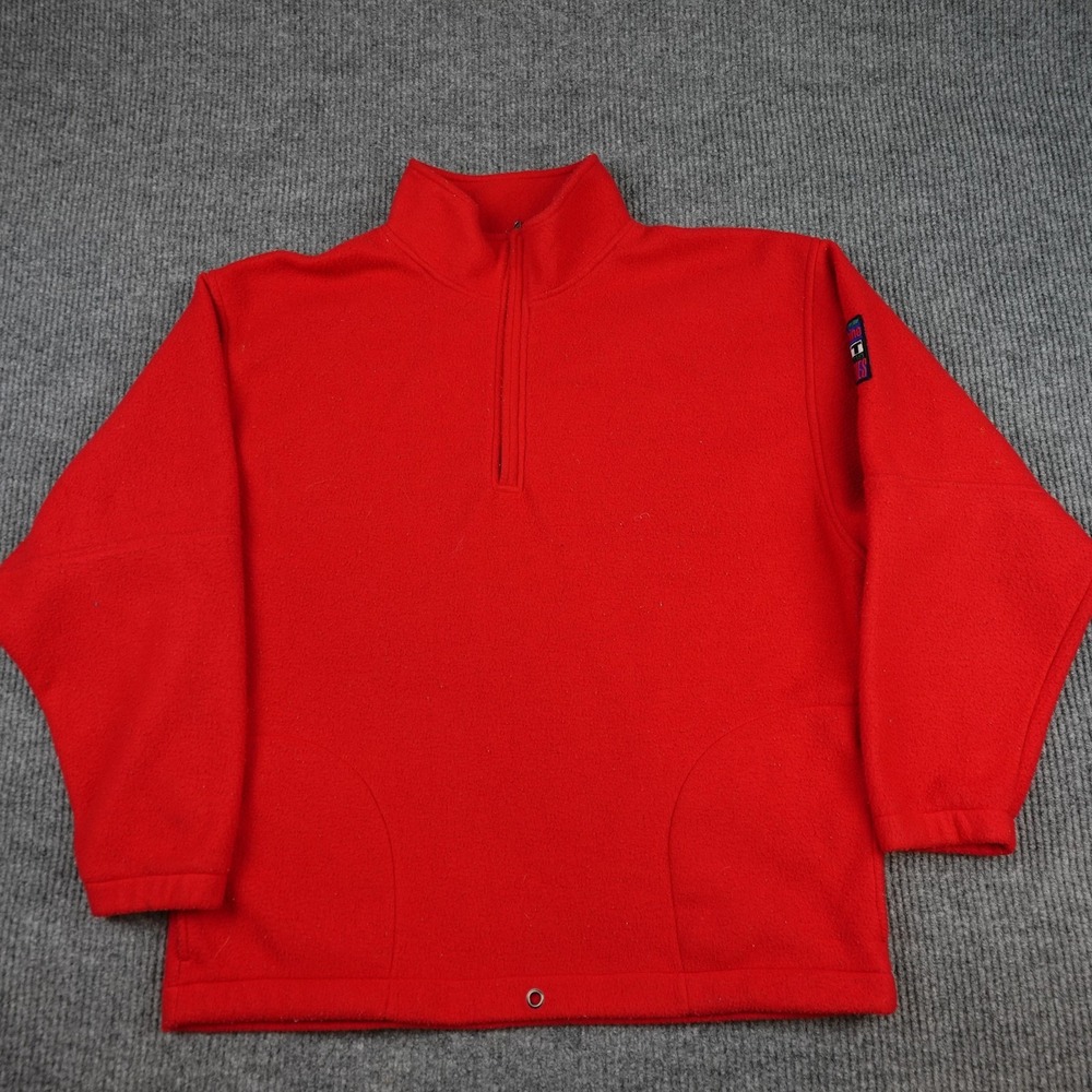 Gap Alpine LT Series 1/4 Zip Pullover Mens XL Red Fleece Skiing Mock Neck